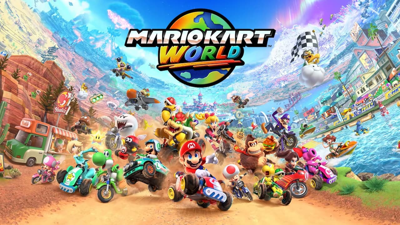 《马里奥赛车世界》是一款全新的开放世界马里奥赛车游戏，将作为Switch 2首发作品推出。